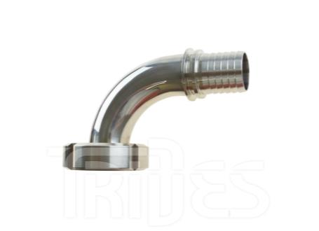 DRINKS - toulec rýhovaný se zámkem, kolenem 90° a maticí – DRZKM90